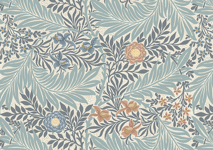 William Morris At Home Larkspur, Woad - Roller Blind - Image 6